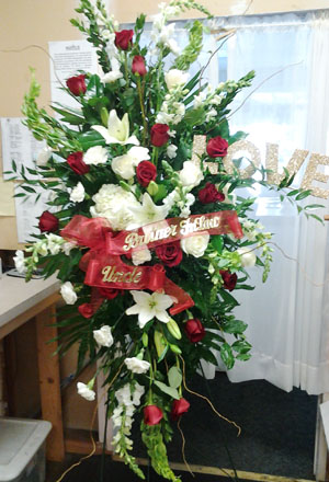 Angelic White Casket Spray